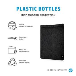 HP Renew Funda para Portátil de 14 Pulgadas - Fabricada con Botellas de Plástico Recicladas para un Estilo Sostenible y Protección Elegante
