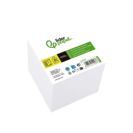 Liderpapel Taco Papel Encolado Blanco 1000 Hojas 100x100x100 mm 80 gr