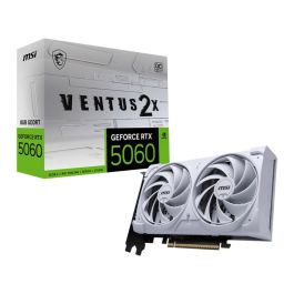 MSI NVIDIA GeForce RTX 5060 VENTUS 2X OC Tarjeta Gráfica 8GB GDDR7 PCI Express 5.0 Blanco con 2 Ventiladores Precio: 356.49999979. SKU: B197B2LBS8