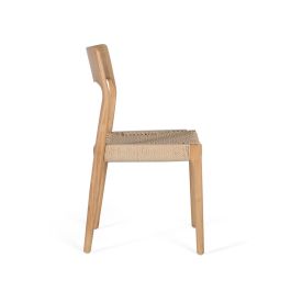 Giner y Colomer - Lote de 2 Sillas de Madera de Caucho con Asiento de Cuerda Natural