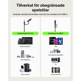 Belkin Auriculares con cable Inspire 745883928576 - Compatibles con Nintendo Switch 2 - Para niños - Negro