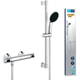 Grohe 34800001 Conjunto de Ducha con Mezclador Termostático, Rociador 1 Chorro, Barra 60cm, Flexo, Ahorro de Agua - Cromo Precio: 163.50000007. SKU: B17KBDWN5E
