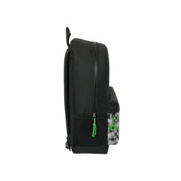 Mochila Escolar Minecraft Negro Verde Gris 30 x 46 x 14 cm