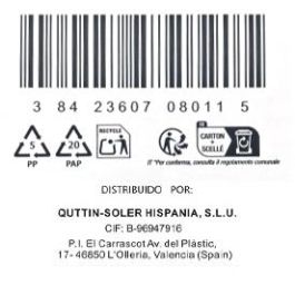 Quttin Cuchillo Cocina Dark 20 cm (28 Unidades)