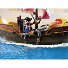 Playmobil Barco Pirata con Cañones Giratorios y Velas Móviles, Juguete de Aventuras para Niños y Niñas a Partir de 4 Años