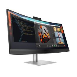 HP 740pm Monitor de Conferencia 39.7" 5K2K Curvo Ultrawide con Webcam 4K, Micrófonos y Altavoces Integrados