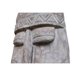 DKD Home Decor Masks 2c25 Figura Tropical Mascara Tribal 200x40x27 cm Suar Hierro