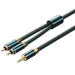 Vention BCSGF Cable Audio Jack 3.5mm Macho a 2x RCA Macho 1m, Conductores OFC 99.99%, Conectores Bañados Oro, Doble Blindaje, Trenzado Verde/Negro Precio: 16.68999948. SKU: B12Y9VFMB6