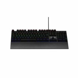 The G-Lab GLA3760162067545 Teclado Mecánico para Juegos Keyz Carbon con Retroiluminación, Interruptores Azules y Reposamuñecas (FR)