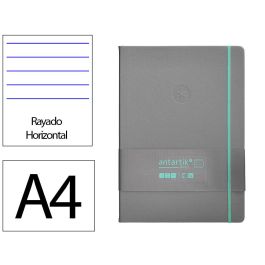 Cuaderno Con Gomilla Antartik Notes Tapa Dura A4 Hojas Rayas Gris Y Turquesa 100 Hojas 80 gr Fsc Precio: 11.49999972. SKU: B1GYRWY6XJ