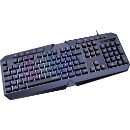 Speedlink LUDICIUM RGB Rainbow Gaming Teclado QWERTZ Alámbrico USB Negro