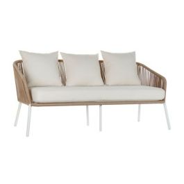 Sofa Terraza Y Jardin DKD Home Decor Blanco Beige 72 x 70 x 151.5 cm Set de 4