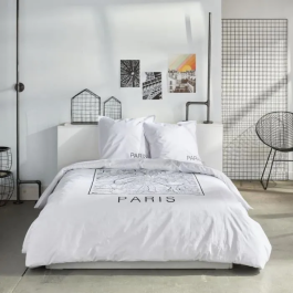 Today Juego de Cama JAVA para 2 Personas 240x220 cm Algodón Estampado París Blanco TOD3574641256661 Precio: 36.49999969. SKU: B1KB8MZNEZ