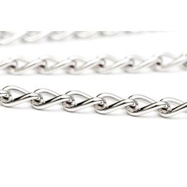 Gloria Acople de Cadena Cromada de Acero para 2 perros, Resistente y Práctico, ideal para pasear dos perros simultáneamente con una sola correa, 3mm x 38cm