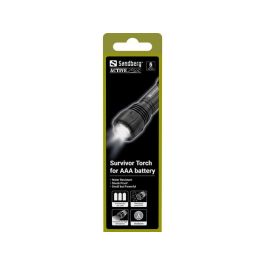Sandberg Linterna Survivor Torch Ultra Potente Compacta Resistente Agua Caídas Cuerpo Aluminio Zoom Múltiples Modos para Pilas AAA