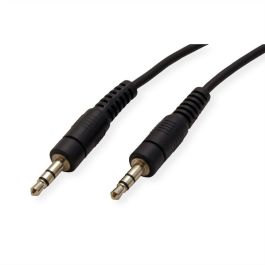ROLINE 11.09.4501 Cable de Audio 3.5mm Macho a Macho, 1 m, Negro