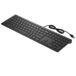 HP Teclado con Cable Pavilion 300 USB Tipo A Negro con Cable para Windows 11 y 10