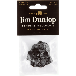 Dunlop Pack 12 Púas Genuine Celluloid Negro - Medium Precio: 5.50000055. SKU: B1AXQSY5L5
