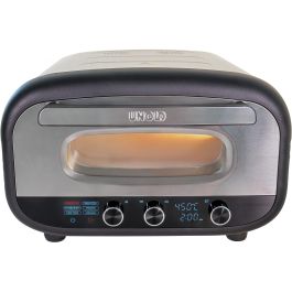 Unold 68806 Horno de Pizza Alfredo 1 Pizza 30cm Acero Inoxidable 1700W 450°C Digital con Temporizador