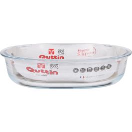Quttin Fuente Vidrio Oval 23.5x19 cm 1.5L 764g (6 Unidades)
