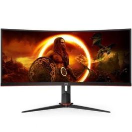 Monitor Gaming Ultrapanorámico Curvo AOC CU34G2X/BK 34"/ WQHD/ 1ms/ 144Hz/ VA/ Negro y Rojo Monitor Gaming Ultrapanorámico Curvo AOC CU34G2X/BK 34"/ WQHD/ 1ms/ 144Hz/ VA/ Negro y Rojo
