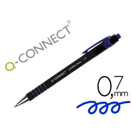 Q-connect Bolígrafo Retractil con Grip 0,7 mm Color Azul para Escritura Cómoda, Punta Metálica 0,5 mm, Tinta Aceite Precio: 14.95000012. SKU: B1JCX38T6V