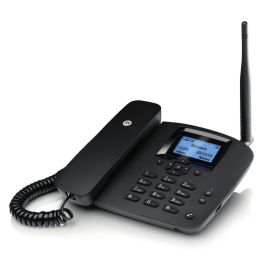 Motorola Fw200 L Teléfono Inalámbrico con SIM, Pantalla LCD 128x64, Negro