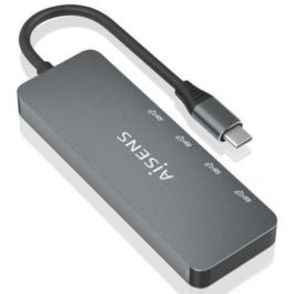 AISENS - HUB USB 3.2 GEN2 10G USB-C, USB-C/M-4xUSB-C/H, GRIS, 15CM AISENS - HUB USB 3.2 GEN2 10G USB-C, USB-C/M-4xUSB-C/H, GRIS, 15CM