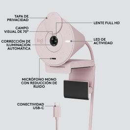 Webcam Logitech Brio 300 Rosado Full Webcam Logitech Brio 300 Rosado Full