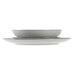 Vajilla Oriental DKD Home Decor Gris Claro 27 x 2 x 27 cm Set de 18 Vajilla Oriental DKD Home Decor Gris Claro 27 x 2 x 27 cm Set de 18