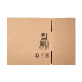 Q-connect Caja embalar americana carton reciclado canal simple 5 mm color kraft 250x150x100 mm