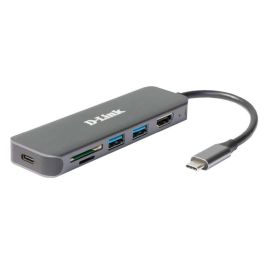 D - link Docking D - Link USB Tipo C 6, 2x USB 3.2 Gen 1, 1x USB Tipo C, 1x HDMI 1.4, Lector Tarjetas SD, 4K Ultra HD, Power Delivery 60W, Gris Precio: 59.98999952. SKU: S55168697