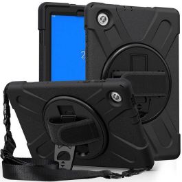 eSTUFF Funda Defender TB-X306X para Lenovo TAB M10 HD 2ª Gen a Prueba de Golpes Negra con Soporte 360 y Correa