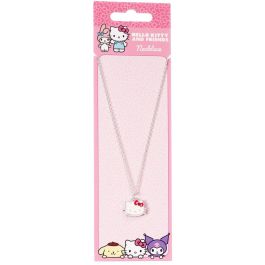 THE CARAT SHOP Colgante Hello Kitty Mujer Metal Dorado con Esmalte y Cristales en Cadena Chapada 40+5 cm