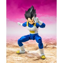 TAMASHII NATIONS Figura S.H. Figuarts Vegeta Daima Dragon Ball, articulada con accesorios, 14cm