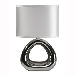 Lámpara de Mesa Plateada Versa 22.5x33 cm - Cerámica (2 Unidades)