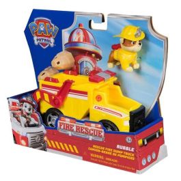 Paw Patrol Vehículo de Rescate de Bomberos Fire Rescue - Juguete Modelos Surtidos para Niños +3 Años - Medidas 20,3x25,4x8,13 cm