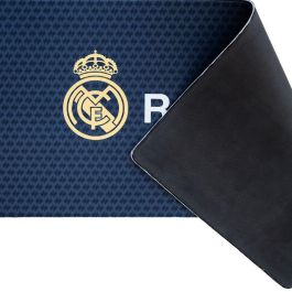 Grupo Erik Alfombrilla XL Real Madrid Gaming Oficial para Escritorio y Ratón, Superficie Textil Alta Densidad, Impermeable, Base Antideslizante, Bordes Reforzados, 90x40cm
