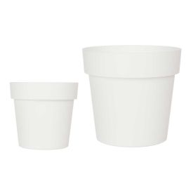 Maceta de plástico blanca Ibergarden 18 cm diámetro (12 Unidades) Precio: 19.68999967. SKU: B1KPCWRKFG