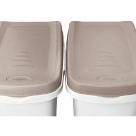 Kerbl STE8003507984011 Contenedor de Almacenamiento para Alimento de Mascotas, 15 Litros, Marrón y Blanco
