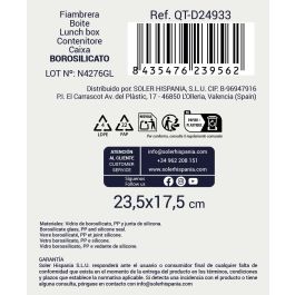 Fiambrera Rectangular Quttin 2 Compartimentos 23.5 x 17.7 cm 1.4L (6 Unidades) Fiambrera Rectangular Quttin 2 Compartimentos 23.5 x 17.7 cm 1.4L (6 Unidades)