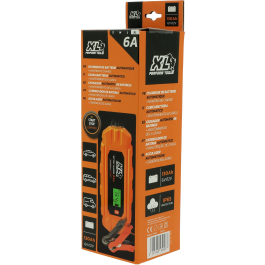 Xl Perform Tools AAAQG37804 Cargador de Batería de Coche 6A 100W 12V con Pantalla Digital IP65 3 Metros Modo Alimentación