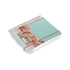 Agenda Espiral Liderpapel Santorini A6 2025 Dia Pagina Cherry Blossoms Papel 60 gr