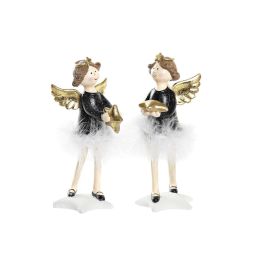 Figura Navidad Moderna DKD Home Decor Negro Blanco 9 x 20 x 8 cm (2 Unidades) Precio: 10.69000031. SKU: B1BSCM8NXS