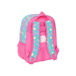 Mochila Escolar Gabby's Dollhouse Confetti Rosa Turquesa 26 x 34 x 11 cm