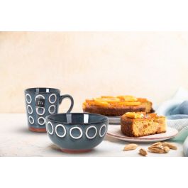 La Mediterranea Mug 200 cc Azul "Almudena" - 7.5x8.5x10.5 cm (36 Unidades)