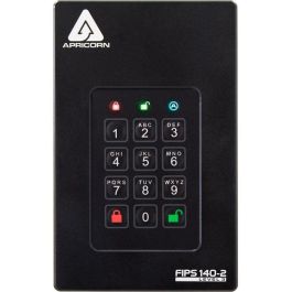 Apricorn SSD Aegis Fortress L3 2TB, USB 3.1, Protección por Contraseña, Cifrado Hardware AES XTS 256-bit FIPS 140-2 Nivel 3
