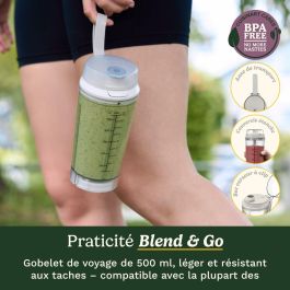 Cuisinart Licuadora PBL100E Blast&Go 120 W 500 ml 50 dB Blanco