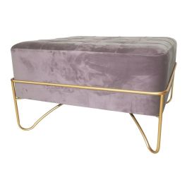 Descalzadora Glam DKD Home Decor Rosa Dorado 80 x 42 x 80 cm