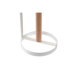 DKD Home Decor Yamazaki 22 Portarrollos de Baño de Metal y Pino, Colores Blanco y Natural, 13 x 31.5 x 13 cm